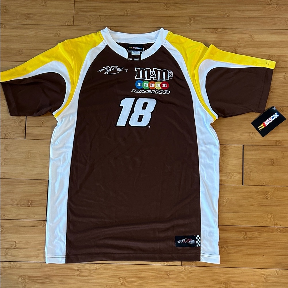 Nascar Brown and Yellow Racing Jersey Kyle Busch